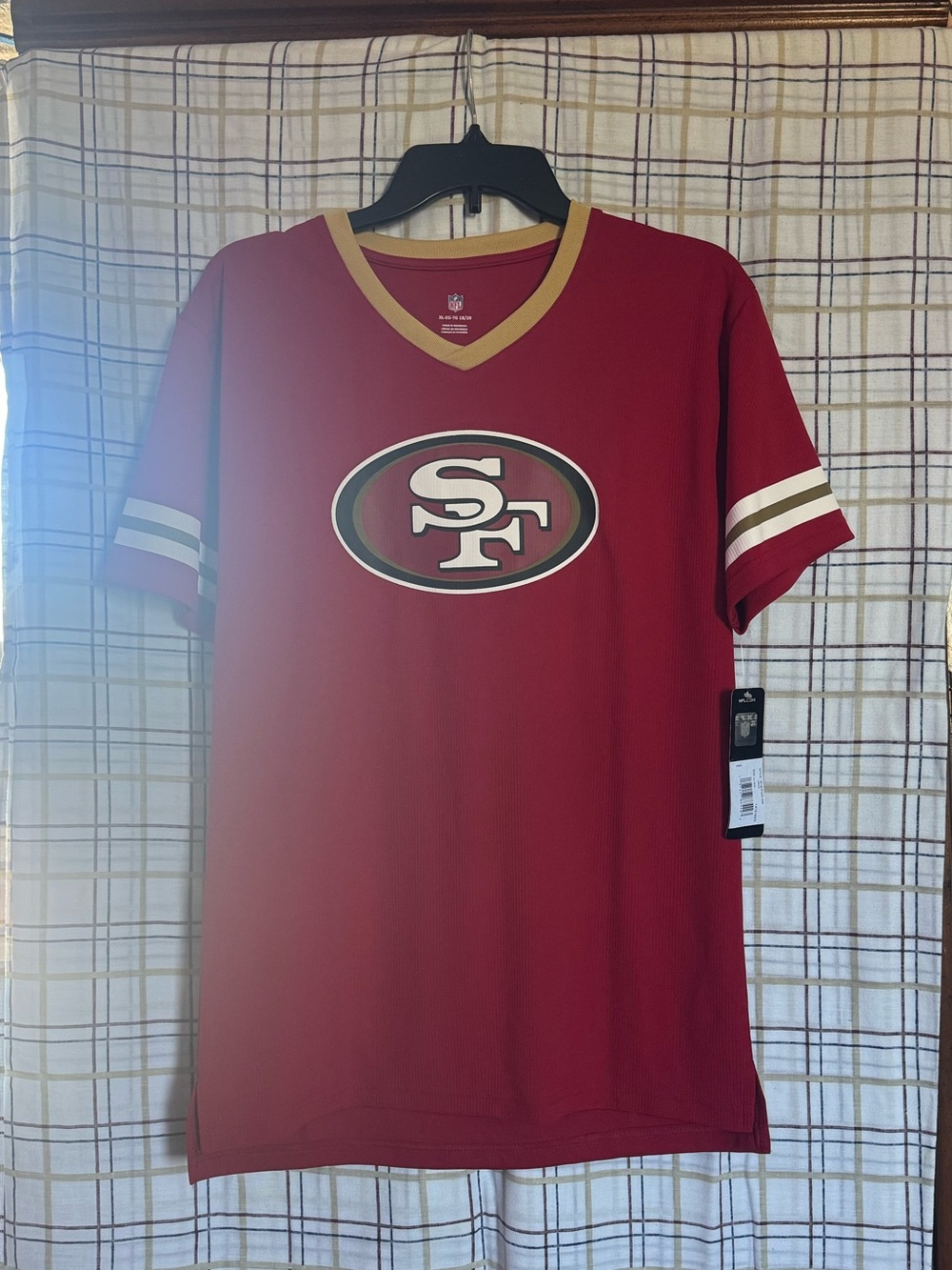 San Francisco 49ers Red Logo V-Neck Men's Shirt